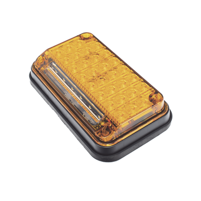 Luz de Advertencia de 7X4"  Color Ambar  Con Luz de Trabajo  Ideal para Ambulancias