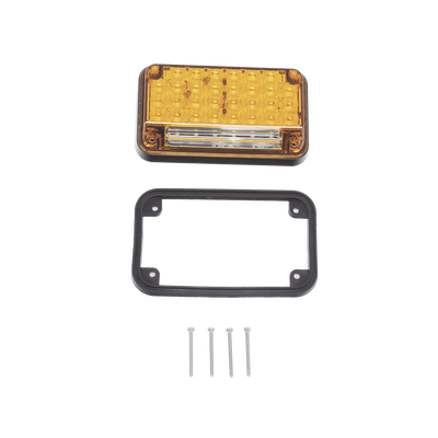 Luz de Advertencia de 7X4"  Color Ambar  Con Luz de Trabajo  Ideal para Ambulancias