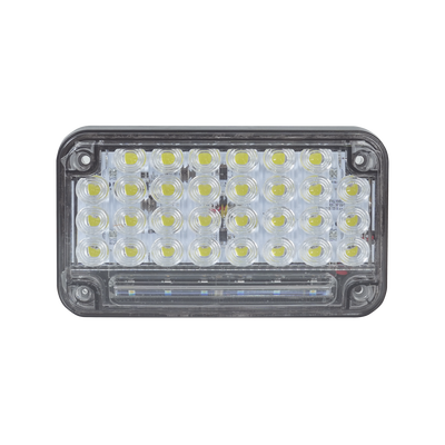 Luz de Advertencia de 7X4"  Color Claro  Con Luz de Trabajo  Ideal para Ambulancias