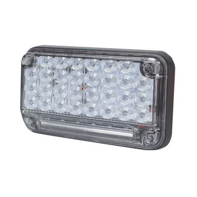 Luz de Advertencia de 7X4"  Color Claro  Con Luz de Trabajo  Ideal para Ambulancias