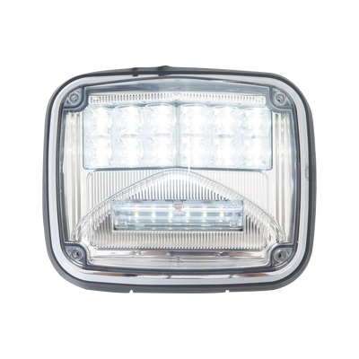 Luz de advertencia de 8 X 6"  Color Claro  Con Luz de Trabajo Clara  Ideal para Ambulancias