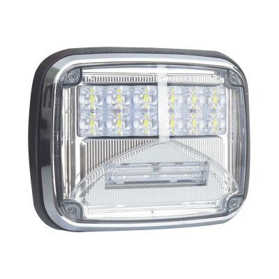 Luz de advertencia de 8 X 6"  Color Claro  Con Luz de Trabajo Clara  Ideal para Ambulancias