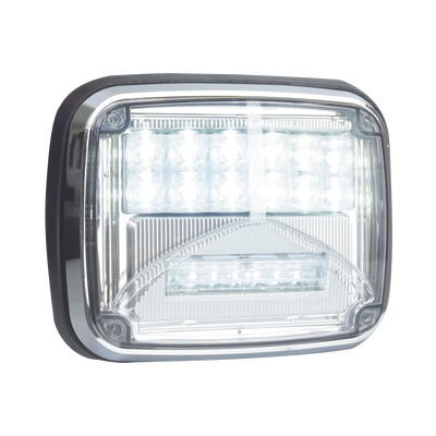 Luz de advertencia de 8 X 6"  Color Claro  Con Luz de Trabajo Clara  Ideal para Ambulancias