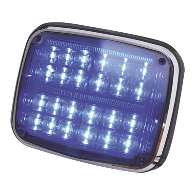 Luz de advertencia de 8 X 6"  Color Azul  SAE   IP67  Ideal para Ambulancias