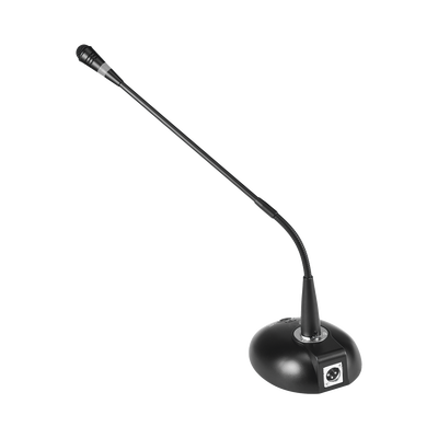 Micrófono | Cuello de Ganso con Base | Soporta Phantom | Salida Balanceada XLR