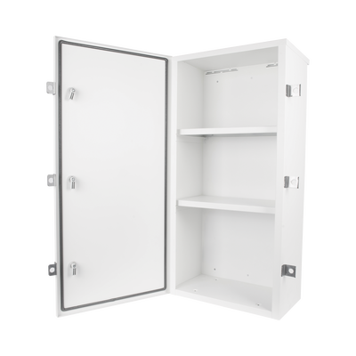 Gabinete para instalación de 3 Baterías PL110D12  Fabricado en Lámina Galvanizada  Accesorios para piso o poste (No incluidos)