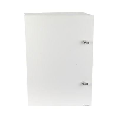 Gabinete para instalación de 2 Baterías PL110D12  Fabricado en Lámina Galvanizada  Accesorios para piso o poste (No incluidos)