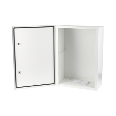 Gabinete para instalación de 2 Baterías PL110D12  Fabricado en Lámina Galvanizada  Accesorios para piso o poste (No incluidos)