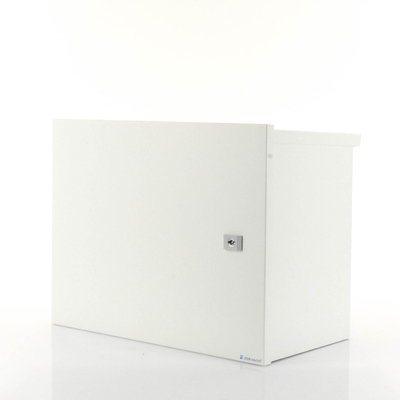 Gabinete de Acero Galvanizado  para Instalación de 1 Batería PL110D12  (550 x 420 x 290 mm)  Instalación en piso o poste  accesorios (No incluidos)