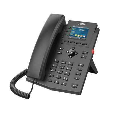 Teléfono IP Wi-Fi empresarial para 4 líneas SIP con pantalla LCD de 2.4 pulgadas a color  Opus y conferencia de 3 vías  PoE.