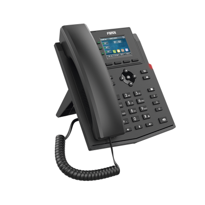 Teléfono IP Wi-Fi empresarial para 4 líneas SIP con pantalla LCD de 2.4 pulgadas a color  Opus y conferencia de 3 vías  PoE.