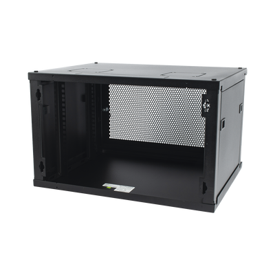 Gabinete Linkedpro de Montaje en Pared  de 19in  Puerta Perforada  6 UR  340 mm de Profundidad  Color Negro