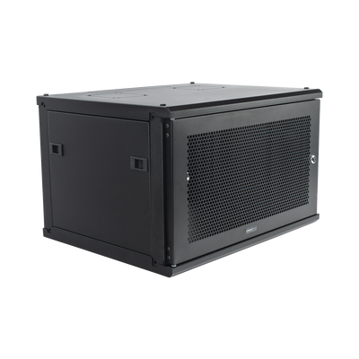 Gabinete Linkedpro de Montaje en Pared  de 19in  Puerta Perforada  6 UR  340 mm de Profundidad  Color Negro