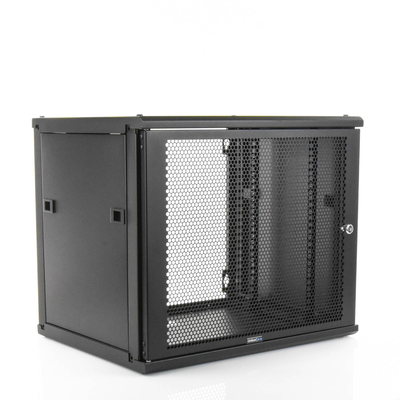 Gabinete Linkedpro de Montaje en Pared  de 19in  Puerta Perforada  9 UR  450 mm de Profundidad  Color Negro