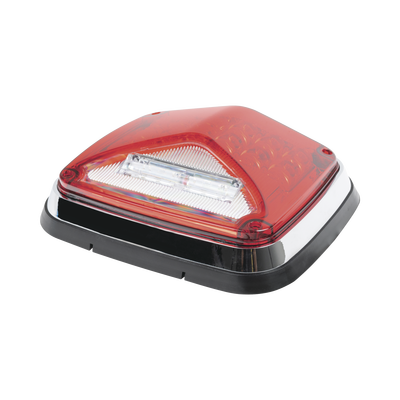 Luz de advertencia de 8 X 6"  Color Rojo  Con Luz de Trabajo Clara  Ideal para Ambulancias