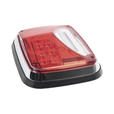 Luz de advertencia de 8 X 6"  Color Rojo  Con Luz de Trabajo Clara  Ideal para Ambulancias