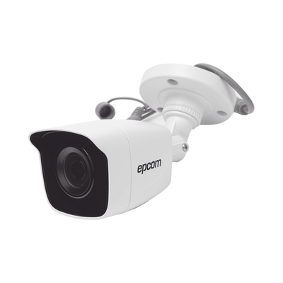 Bala TURBOHD 2 Megapíxeles (1080p) / METALICA / Gran Angular 103° / Lente 2.8 mm / IR EXIR Inteligente 20 mts / Exterior IP66 / TVI-AHD-CVI-CVBS