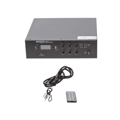 Mini Amplificador de Audio Mezclador | 240W RMS | Sistema 70/100V | MP3 | Tuner | Bluetooth | Musica ambiental y Voceo