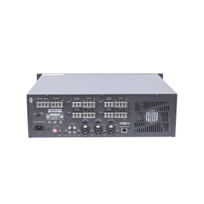 Mezclador Amplificador de Audio - 4 zonas de 240W RMS Hasta 960W | 4 Canales | 5 Entradas | MP3 Tuner USB/SD | 1 Entrada de Micrófono