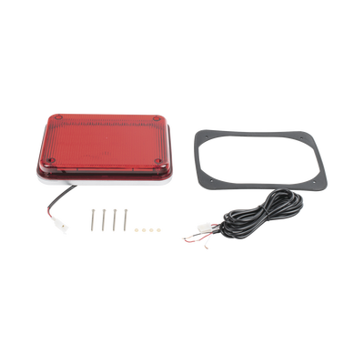 Luz de Advertencia de 9X7"  Color Rojo  Ideal para Ambulancias