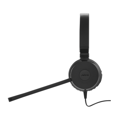 Jabra Evolve 30 Duo con conexión USB / 3.5mm  micrófono con cancelación de ruido y controlador en el cable con botones e indicadores LED (5399-823-309)