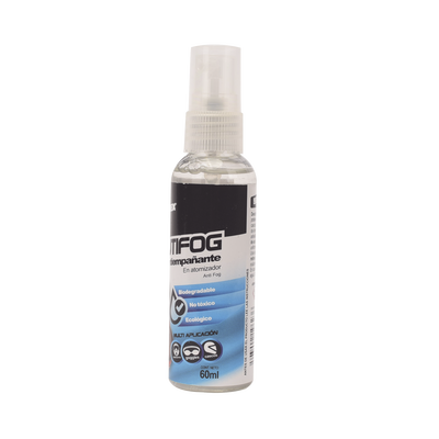 Antiempañante  ideal para eliminar problemas de empañamiento en googlees  mascaras  cascos  lentes  bote 60 ml