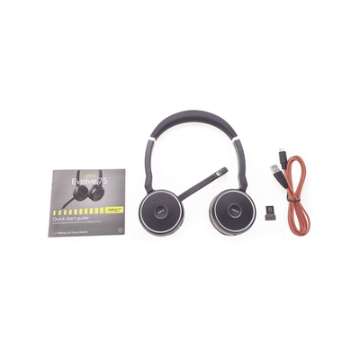 Jabra Evolve 75 SE Stereo  conexión Bluetooth  indicador de ocupado  USB-A con certificado Microsoft Teams (7599-842-109)