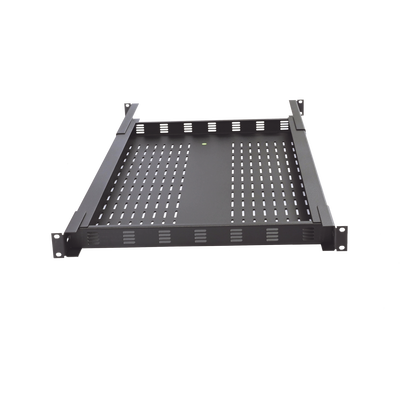 Charola Ventilada para Soportar Equipos en Rack  Profundidad Ajustable de 495 a 965 mm  1U  Color Negro
