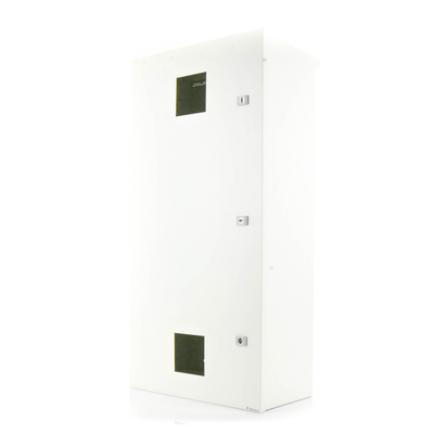 Gabinete para instalación de 3 Baterías PL110D12  Fabricado en Lámina Galvanizada  Accesorios para piso o poste (No incluidos)