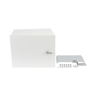Gabinete para instalación de 2 Baterías PL4012  Fabricado en Lámina Galvanizada  Opción para montar en poste (No incluido)