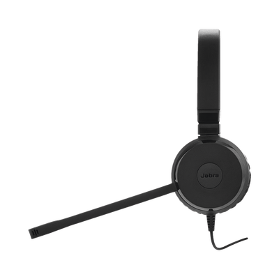 Jabra Evolve 30 Duo con conexión USB / 3.5mm  micrófono con cancelación de ruido y controlador en el cable con botones e indicadores LED (5399-829-309)