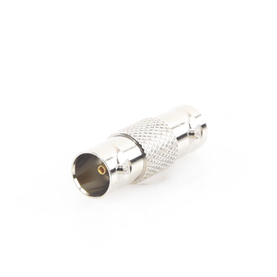 Adaptador Tipo Barril para 75 Ohm  de Conector BNC Hembra a BNC Hembra  Níquel/ Oro/ Teflón.
