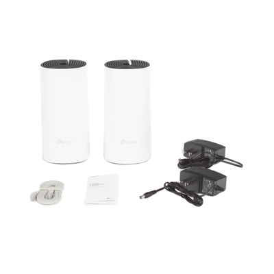 KIT 2 Routers Inalámbricos MESH Interior para Hogar / Doble Banda Wi-Fi 5 AC1200 Mbps / 2 Puerto Gigabit WAN/LAN / 2 Antenas Internas / Administración Mediante la App Deco (iOS  Android)