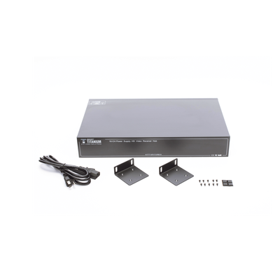 (SOLO RECEPTOR) TRANSCEPTOR ACTIVO DE 16 CANALES / VIDEO+PODER en un solo Cable UTP / 150 metros en 4K  200 metros en 5 MP/ Envía 36 Vcc y Recibe 12 Vcc / TODO INCLUIDO PARA RACK / HD-TVI/CVI/AHD/CVBS / SIN RUIDO / INSTALACIÓN LIMPIA.