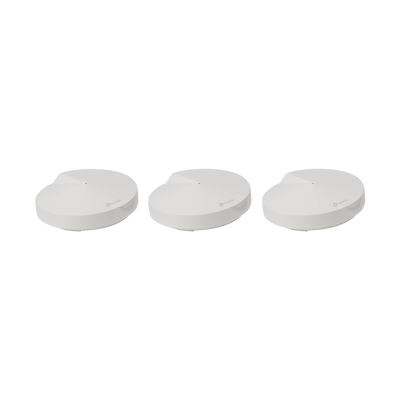Kit 3 Routers Inalámbricos MESH Interior para Hogar / Doble Banda Wi-Fi 5 AC1300 Mbps / 2 Puerto Gigabit WAN/LAN / 4 Antenas Internas / Administración Mediante la App Deco (iOS  Android) / Protección HomeCare