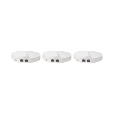 Kit 3 Routers Inalámbricos MESH Interior para Hogar / Doble Banda Wi-Fi 5 AC1300 Mbps / 2 Puerto Gigabit WAN/LAN / 4 Antenas Internas / Administración Mediante la App Deco (iOS  Android) / Protección HomeCare