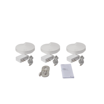 Kit 3 Routers Inalámbricos MESH Interior para Hogar / Doble Banda Wi-Fi 5 AC1300 Mbps / 2 Puerto Gigabit WAN/LAN / 4 Antenas Internas / Administración Mediante la App Deco (iOS  Android) / Protección HomeCare
