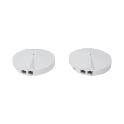 Kit 2 Routers Inalámbricos MESH Interior para Hogar / Doble Banda Wi-Fi 5 AC1300 Mbps / 2 Puerto Gigabit WAN/LAN / 4 Antenas Internas / Administración Mediante la App Deco (iOS  Android) / Protección HomeCare