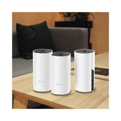KIT 3 Routers Inalámbricos MESH Interior para Hogar / Doble Banda Wi-Fi 5 AC1200 Mbps / 2 Puerto Gigabit WAN/LAN / 2 Antenas Internas / Administración Mediante la App Deco (iOS  Android)