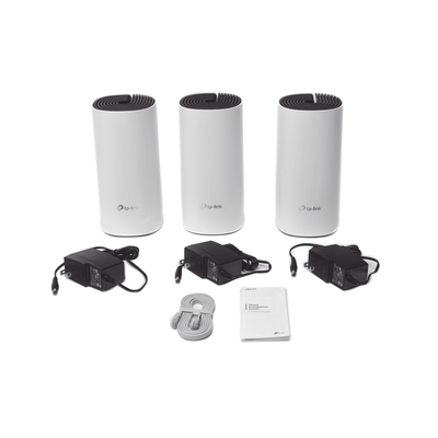KIT 3 Routers Inalámbricos MESH Interior para Hogar / Doble Banda Wi-Fi 5 AC1200 Mbps / 2 Puerto Gigabit WAN/LAN / 2 Antenas Internas / Administración Mediante la App Deco (iOS  Android)