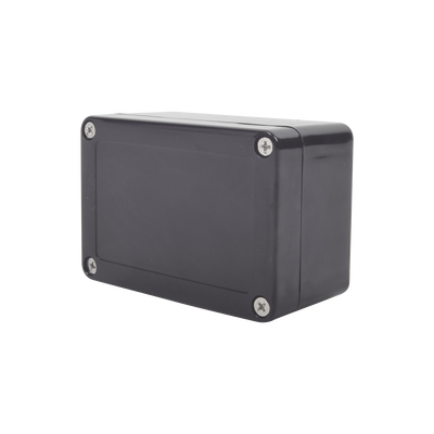 Gabinete Plástico Negro para Exterior (IP65) de 100 x 68 x 50 mm Cierre por Tornillos.