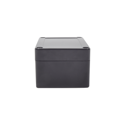 Gabinete Plástico Negro para Exterior (IP65) de 100 x 68 x 50 mm Cierre por Tornillos.
