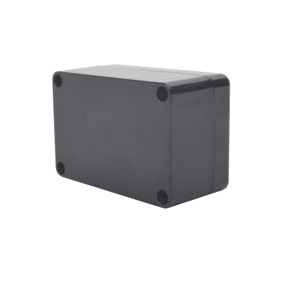 Gabinete Plástico Negro para Exterior (IP65) de 100 x 68 x 50 mm Cierre por Tornillos.