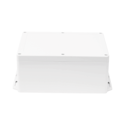 Gabinete Plástico para Exterior (IP65) de 160 x 220 x 100 mm Cierre por Tornillos Metálicos. Tiene Orejas para instalación a muro.