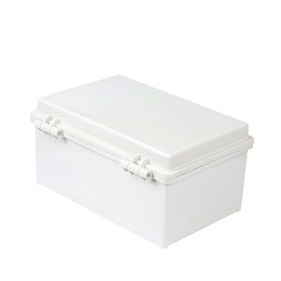 Gabinete de Plástico ABS  Uso en Intemperie IP66 (190 x 290 x 140 mm) cierre por broche Inoxidable y Permite Cerrado con Candado y Llave (Perno 5mm) No Incluido