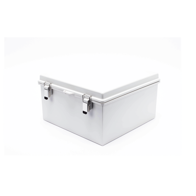 Gabinete de Plástico ABS  Uso en Intemperie ip66 (300 x 300 x 180 mm) Cierre por Broche Inoxidable y Permite Cerrado con Candado y Llave (Perno 5mm) No Incluido