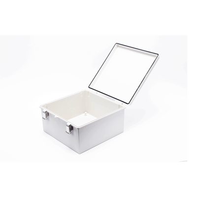 Gabinete de Plástico ABS  Uso en Intemperie ip66 (300 x 300 x 180 mm) Cierre por Broche Inoxidable y Permite Cerrado con Candado y Llave (Perno 5mm) No Incluido