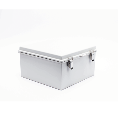 Gabinete de Plástico ABS  Uso en Intemperie ip66 (300 x 300 x 180 mm) Cierre por Broche Inoxidable y Permite Cerrado con Candado y Llave (Perno 5mm) No Incluido