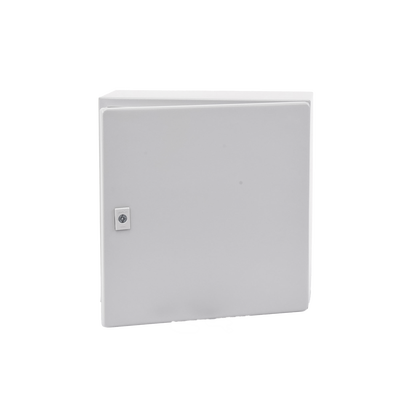 Gabinete de Acero  Nema 4 -IP 66 de 40 x 40 x 20 cm con Platina y certificado UL.