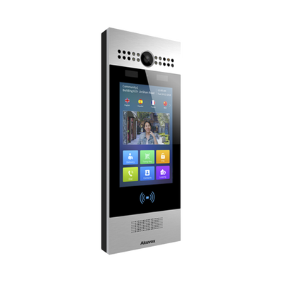 Kit Frente de Calle y Montaje en Pared / Ideal para fraccionamientos / Administración 100% en la Nube / Notificación a APP / Llamada Telefónica / ANDROID / SIP / ONVIF /Reconocimiento Facial /  QR y PIN para Visitas / IP65 / IK06 / BT